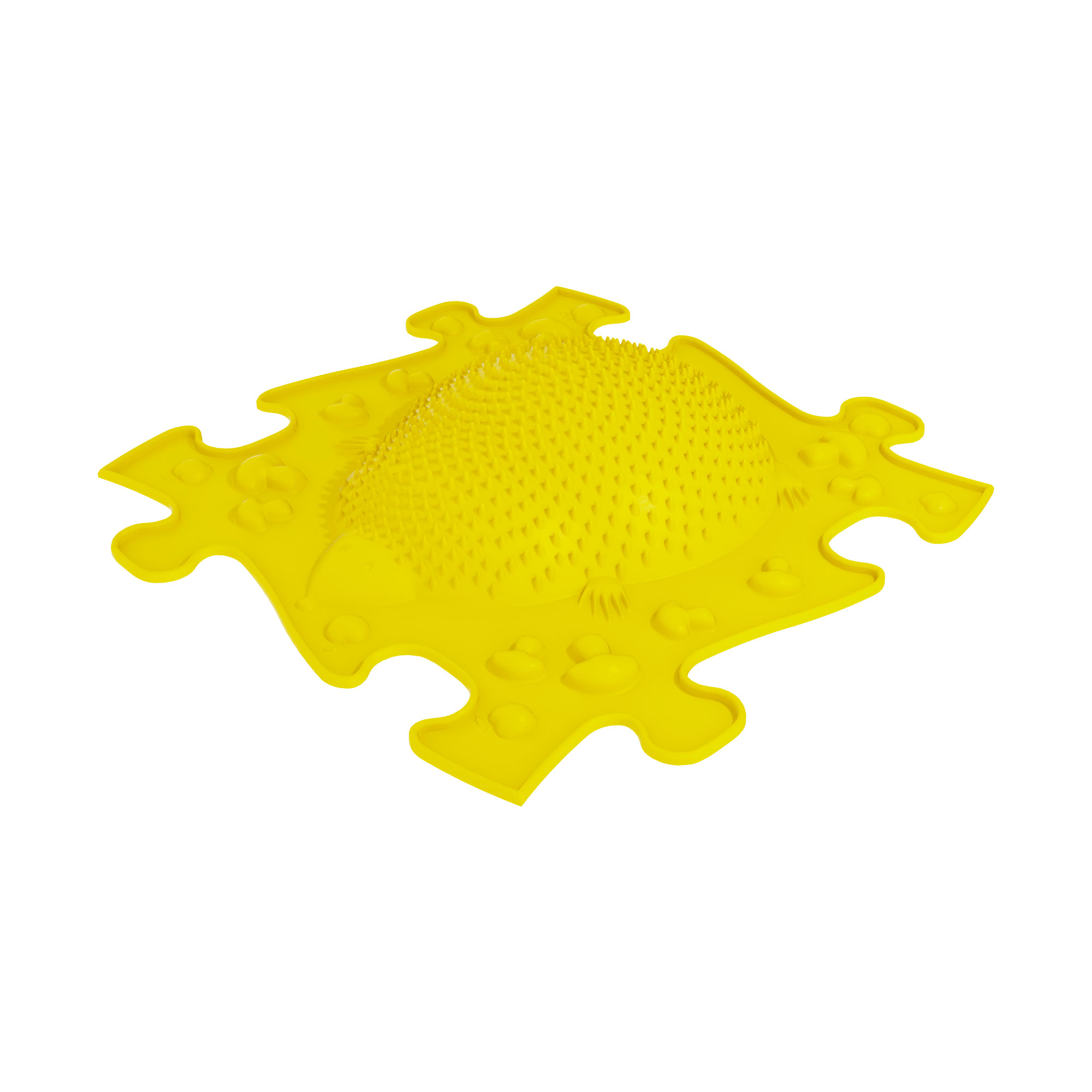 Muffik hedgehog sensory playmat tile in yellow colour